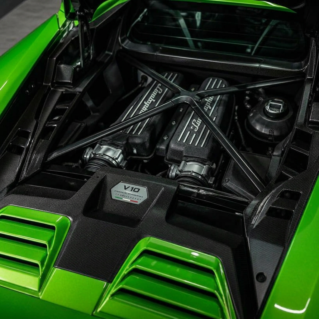 Lamborghini engine bay