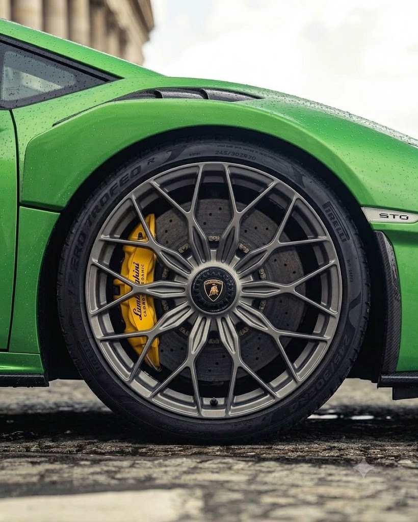 Lamborghini Huracán STO forged wheel and ceramic brake